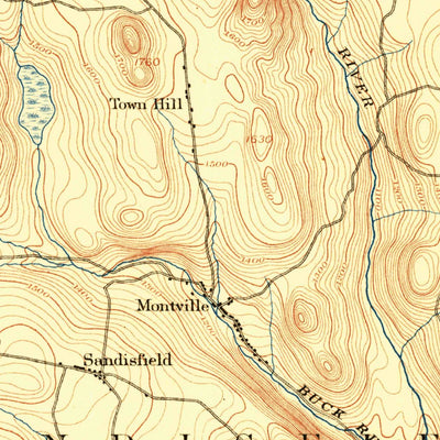 United States Geological Survey Sandisfield, MA-CT (1888, 62500-Scale) digital map