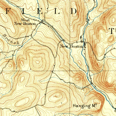 United States Geological Survey Sandisfield, MA-CT (1893, 62500-Scale) digital map