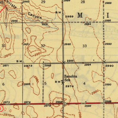 United States Geological Survey Sandon, KS (1942, 62500-Scale) digital map