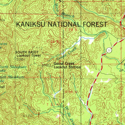 United States Geological Survey Sandpoint, ID-WA-MT (1958, 250000-Scale) digital map