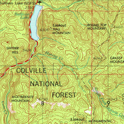 United States Geological Survey Sandpoint, ID-WA-MT (1958, 250000-Scale) digital map