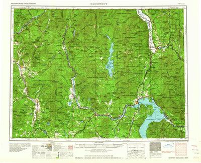 United States Geological Survey Sandpoint, ID-WA-MT (1963, 250000-Scale) digital map