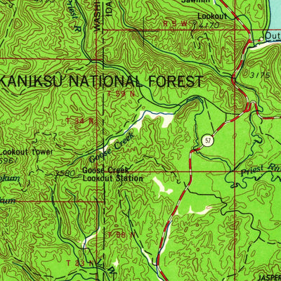 United States Geological Survey Sandpoint, ID-WA-MT (1963, 250000-Scale) digital map