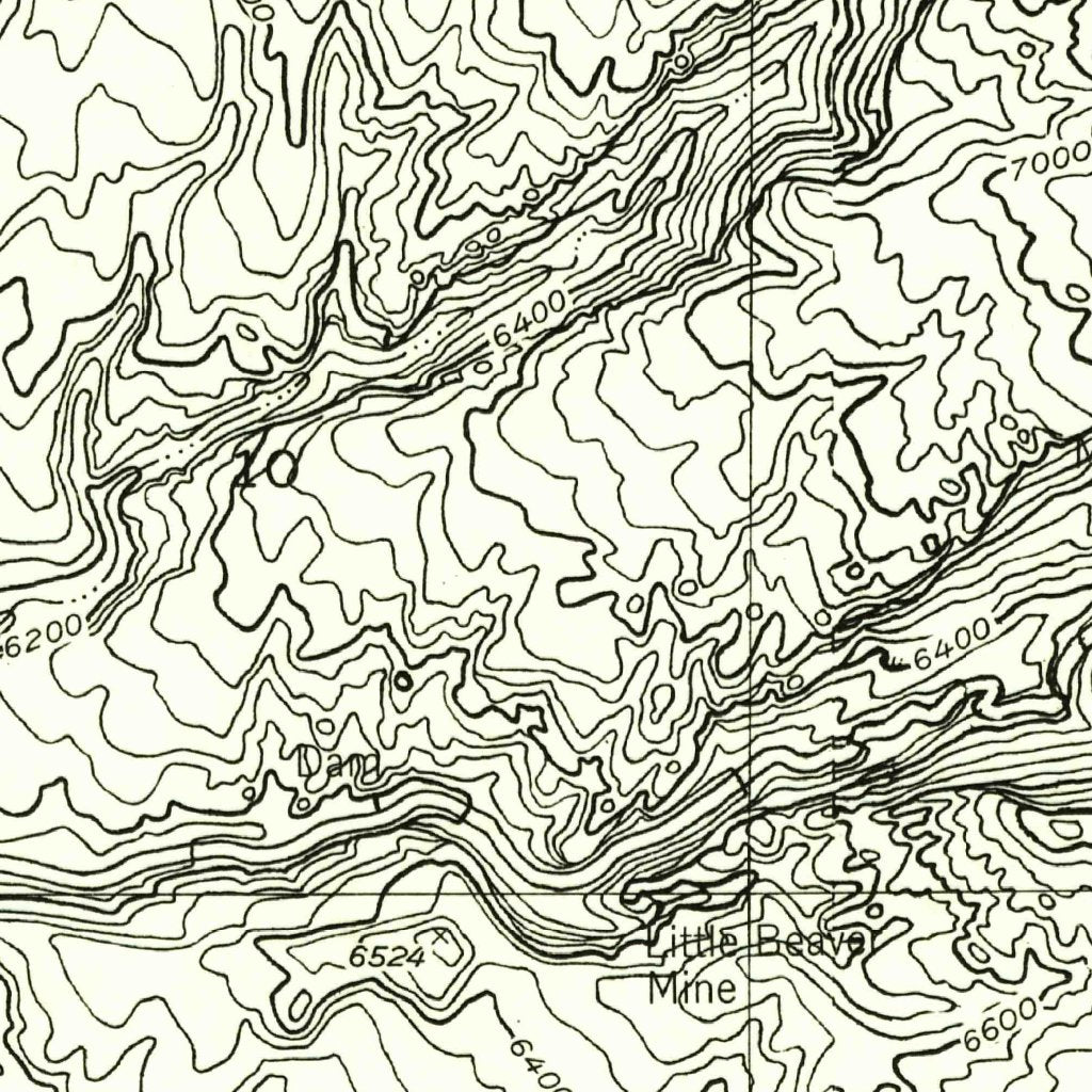 Utah Ridge Drawing Sandstone Draw, UT (1954, 24000-Scale) Map by United States Geological ...