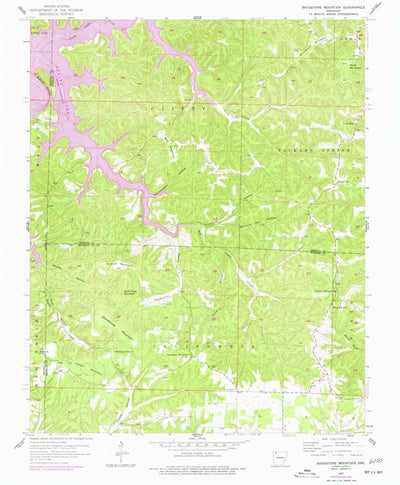 United States Geological Survey Sandstone Mountain, AR (1957, 24000-Scale) digital map