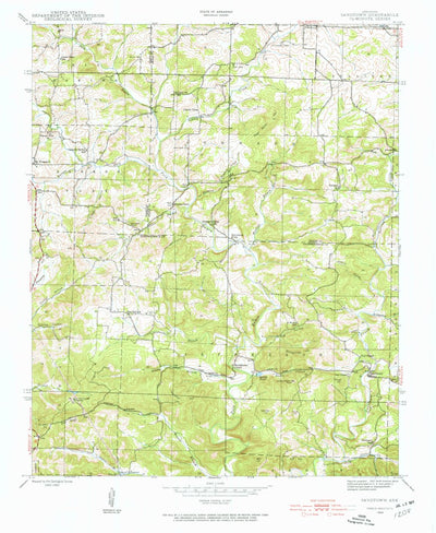 United States Geological Survey Sandtown, AR (1943, 24000-Scale) digital map
