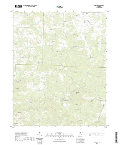 United States Geological Survey Sandtown, AR (2020, 24000-Scale) digital map