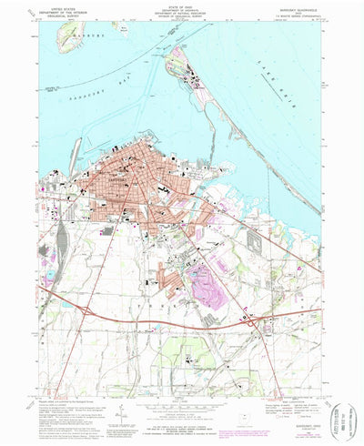 United States Geological Survey Sandusky, OH (1969, 24000-Scale) digital map