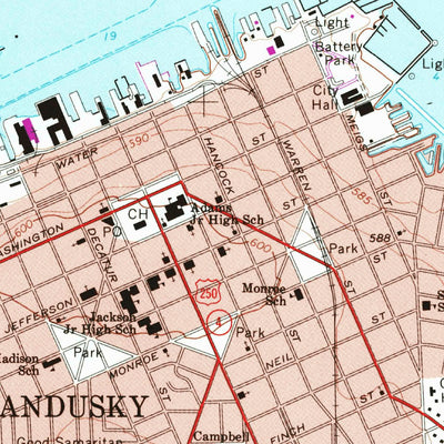 United States Geological Survey Sandusky, OH (1969, 24000-Scale) digital map