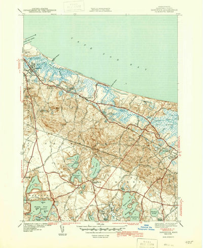United States Geological Survey Sandwich, MA (1943, 31680-Scale) digital map