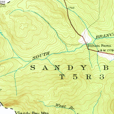 United States Geological Survey Sandy Bay, ME (1927, 62500-Scale) digital map