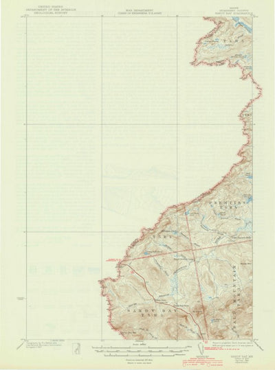 United States Geological Survey Sandy Bay, ME (1930, 62500-Scale) digital map