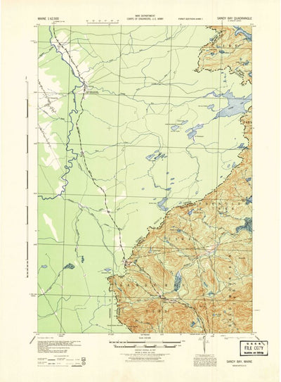 United States Geological Survey Sandy Bay, ME (1944, 62500-Scale) digital map