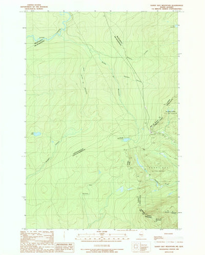 United States Geological Survey Sandy Bay Mountain, ME (1989, 24000-Scale) digital map