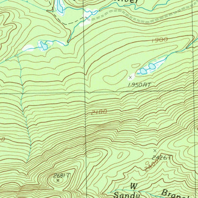 United States Geological Survey Sandy Bay Mountain, ME (1989, 24000-Scale) digital map