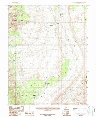 United States Geological Survey Sandy Creek Benches, UT (1987, 24000-Scale) digital map