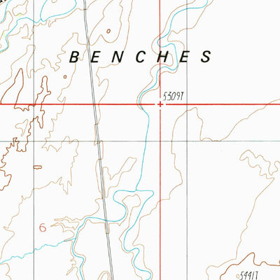 United States Geological Survey Sandy Creek Benches, UT (1987, 24000-Scale) digital map