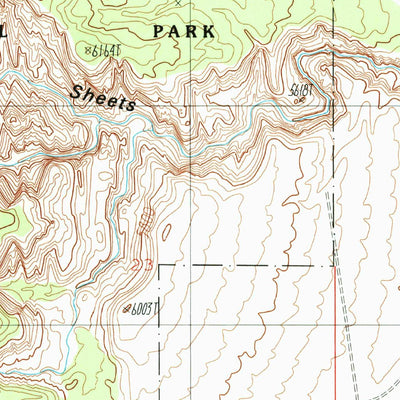 United States Geological Survey Sandy Creek Benches, UT (1987, 24000-Scale) digital map