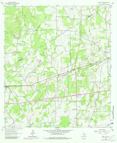 United States Geological Survey Sandy Fork, TX (1964, 24000-Scale) digital map
