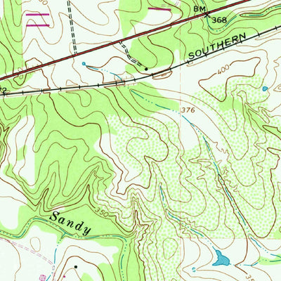 United States Geological Survey Sandy Fork, TX (1964, 24000-Scale) digital map