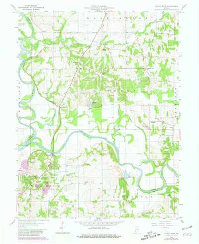 United States Geological Survey Sandy Hook, IN (1958, 24000-Scale) digital map