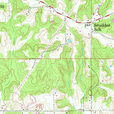 United States Geological Survey Sandy Hook, IN (1958, 24000-Scale) digital map