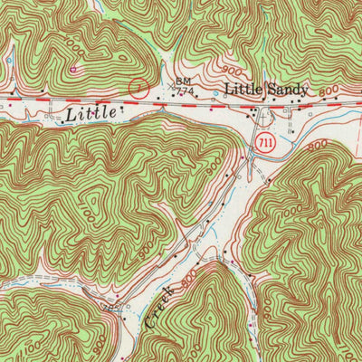 United States Geological Survey Sandy Hook, KY (1962, 24000-Scale) digital map