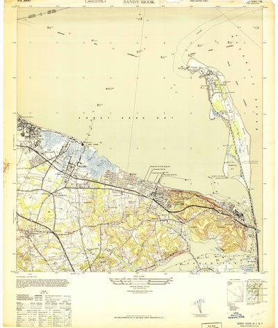 United States Geological Survey Sandy Hook, NJ-NY (1947, 24000-Scale) digital map
