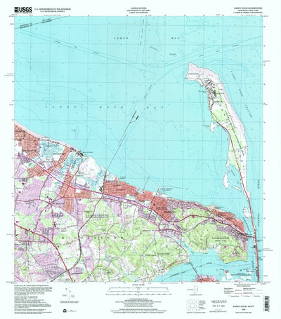 United States Geological Survey Sandy Hook, NJ-NY (1998, 24000-Scale) digital map