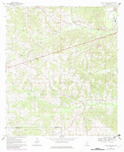 United States Geological Survey Sandy Hook NW, MS (1970, 24000-Scale) digital map