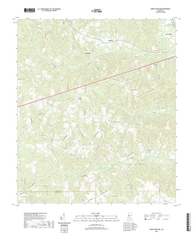 United States Geological Survey Sandy Hook NW, MS (2020, 24000-Scale) digital map