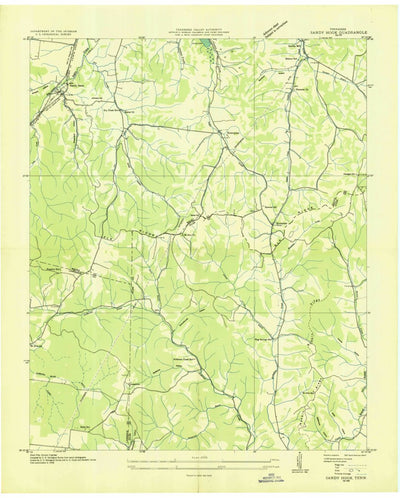 United States Geological Survey Sandy Hook, TN (1936, 24000-Scale) digital map