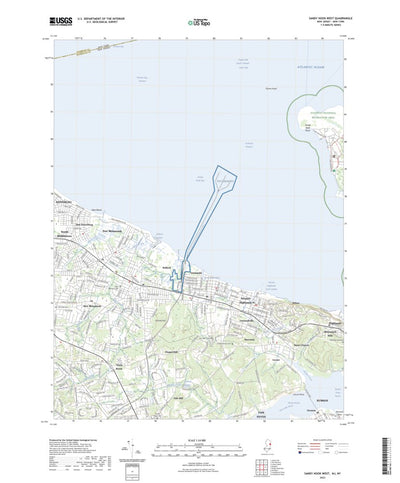 Sandy Hook West, NJ (2023, 24000-Scale) Map by United States Geological  Survey