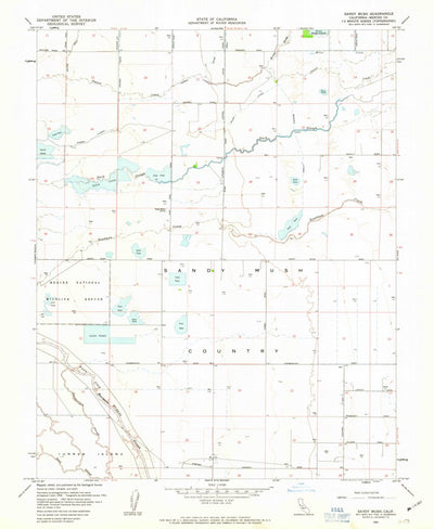 United States Geological Survey Sandy Mush, CA (1962, 24000-Scale) digital map