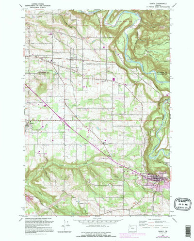 United States Geological Survey Sandy, OR (1961, 24000-Scale) digital map