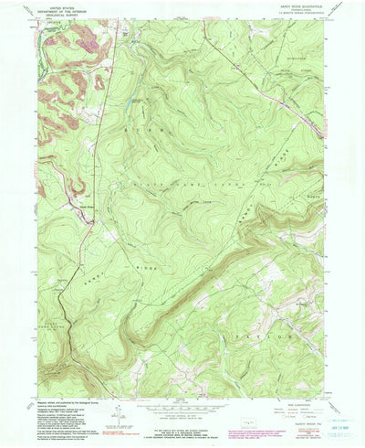 United States Geological Survey Sandy Ridge, PA (1958, 24000-Scale) digital map