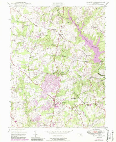United States Geological Survey Sandy Spring, MD (1945, 24000-Scale) digital map
