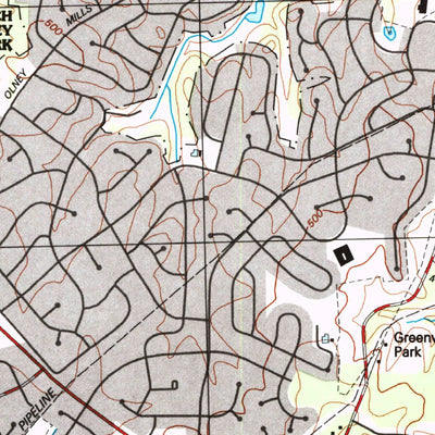 United States Geological Survey Sandy Spring, MD (1988, 24000-Scale) digital map