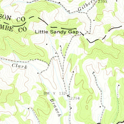 United States Geological Survey Sandymush, NC (1941, 24000-Scale) digital map