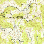 United States Geological Survey Sandymush, NC (1942, 24000-Scale) digital map