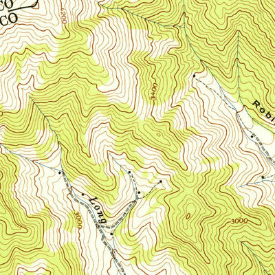 United States Geological Survey Sandymush, NC (1942, 24000-Scale) digital map
