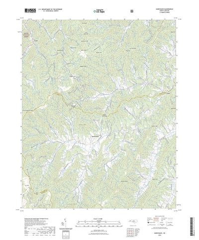 United States Geological Survey Sandymush, NC (2022, 24000-Scale) digital map