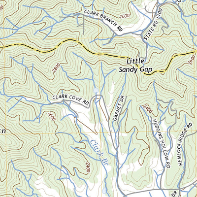 United States Geological Survey Sandymush, NC (2022, 24000-Scale) digital map