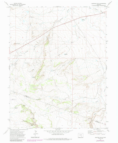 United States Geological Survey Sanford Hills, CO (1970, 24000-Scale) digital map