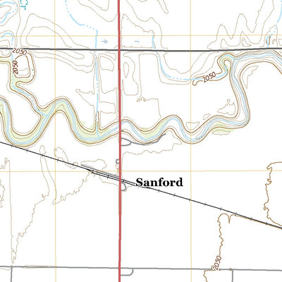United States Geological Survey Sanford, KS (2022, 24000-Scale) digital map