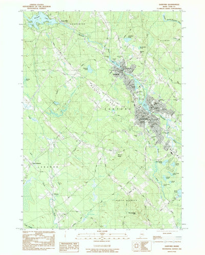 United States Geological Survey Sanford, ME (1983, 24000-Scale) digital map