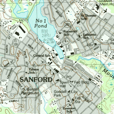 United States Geological Survey Sanford, ME (1983, 24000-Scale) digital map