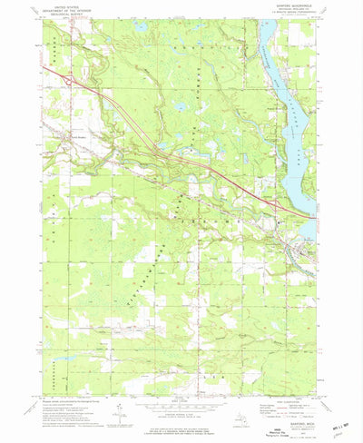 United States Geological Survey Sanford, MI (1973, 24000-Scale) digital map