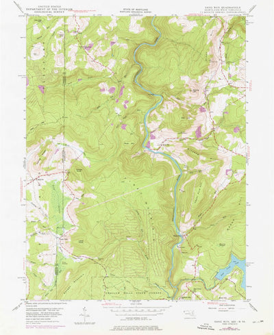 United States Geological Survey Sang Run, MD-WV (1947, 24000-Scale) digital map