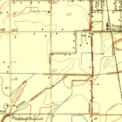 United States Geological Survey Sanger, CA (1923, 31680-Scale) digital map